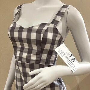 Black and white checkered dress